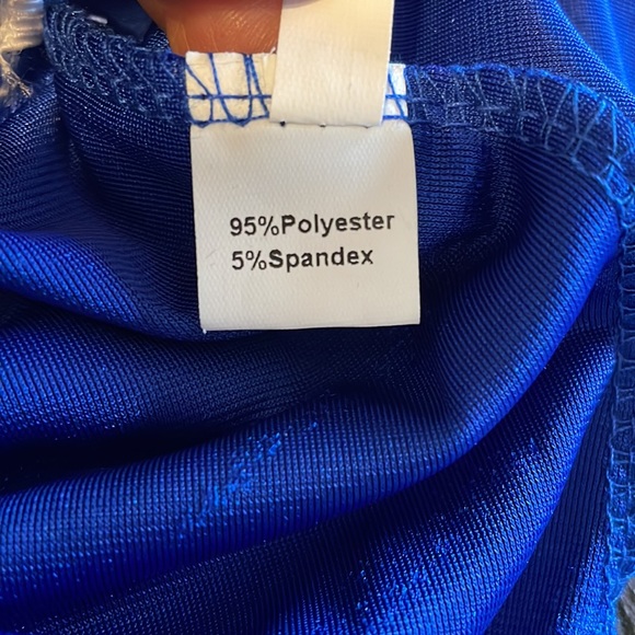 NEW Gorgeous Velvet Feel Blue Formal Dress Plus Size - Picture 7 of 7